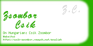 zsombor csik business card